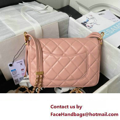 Chanel Lambskin & Gold-Tone Metal Small Flap Bag AS4353 Pink 2023